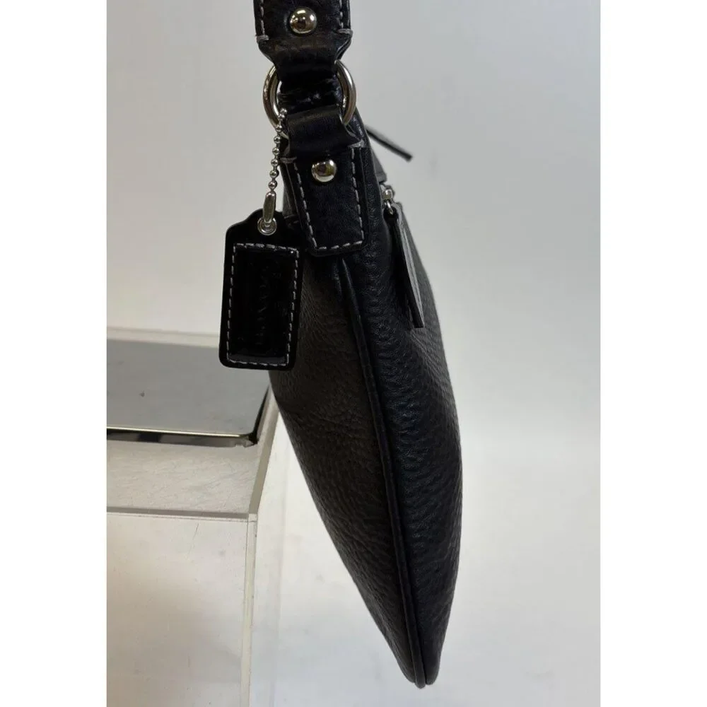 Coach Penelope Black Pebbled Leather Crossbody Bag